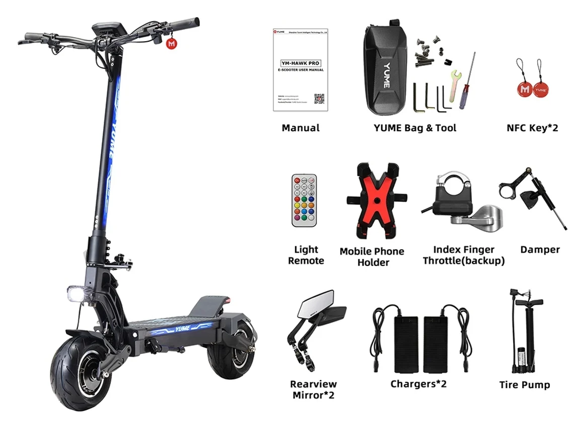 Trotinete Elétrica YUME HAWK Pro