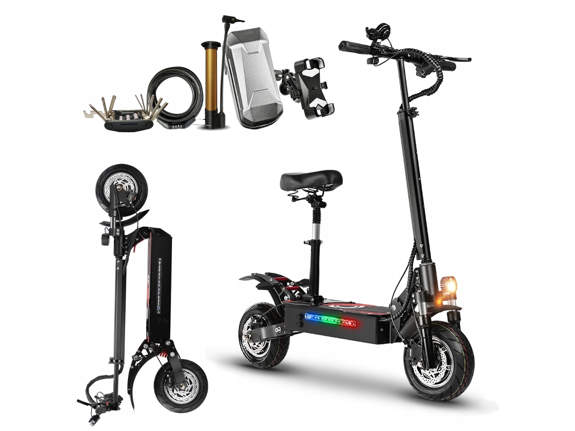 Trotinetes Elétrica Boyueda Q7 Pro, Motor 1600wx2 Bateria